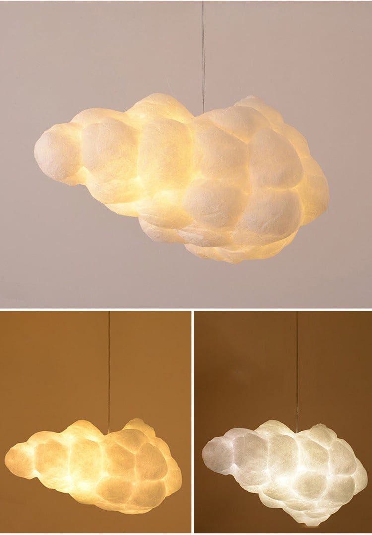 Cloud pendant light white 100 x 45 x 30 cm, 4x E27 (bulb excl.)