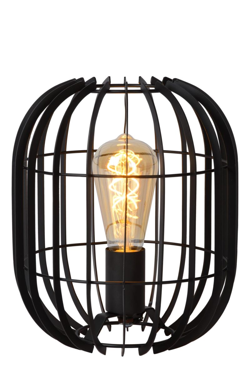 LUCIDE REDA - Table Lamp - Ø 22 cm - 1xE27 - Black