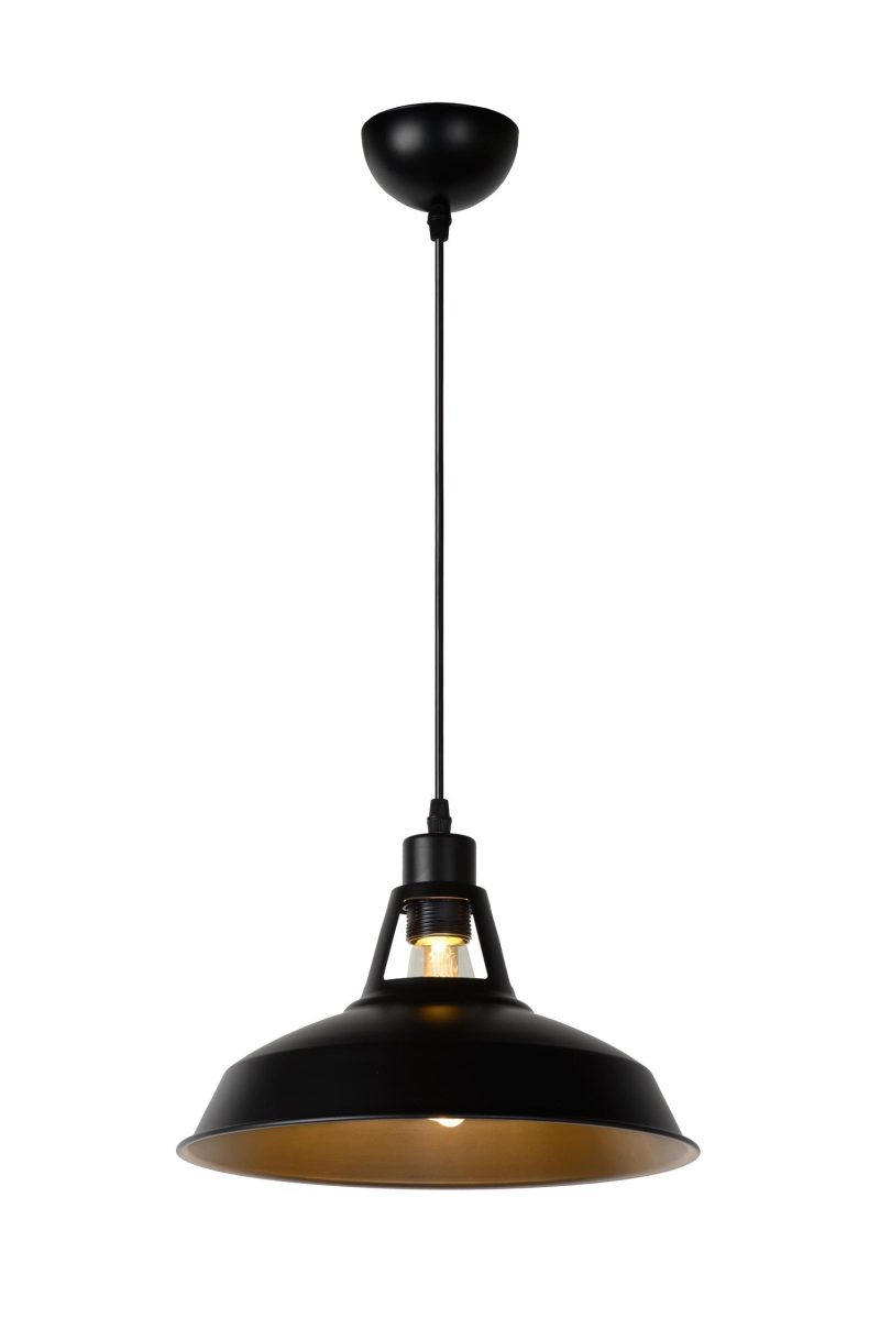 LUCIDE BRASSY-BIS - Lampada a Sospensione - Ø 31 cm - 1xE27 - Nera