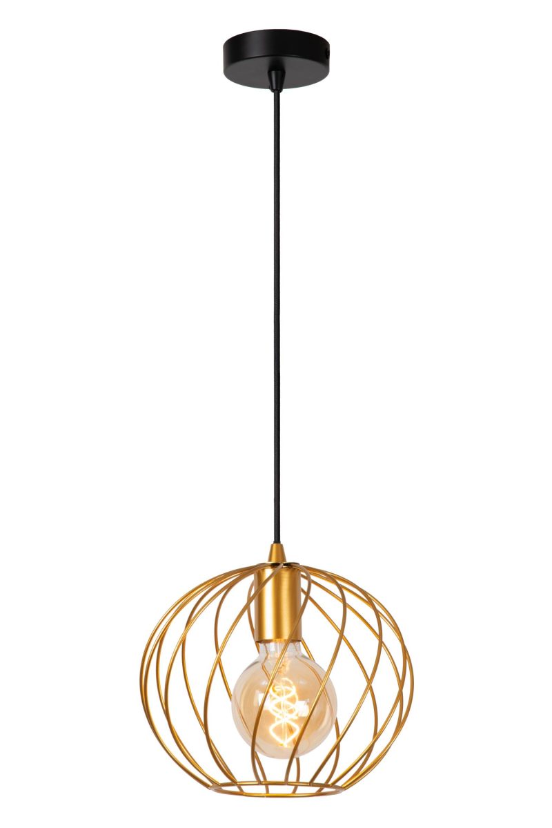 LUCIDE DANZA - Pendelleuchte - Ø 25 cm - 1xE27 - Matt Gold / Messing