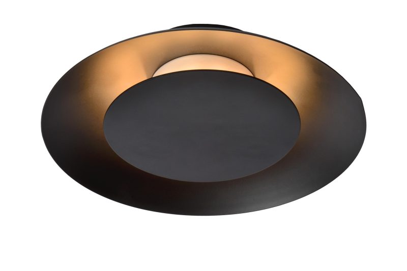 LUCIDE FOSKAL - Ceiling Light - Ø 21.5 cm - LED - 1x6W 2700K - Black