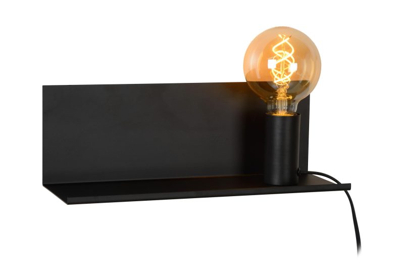 LUCIDE SEBO - Lámpara de Mesa - 1xE27 - Negra