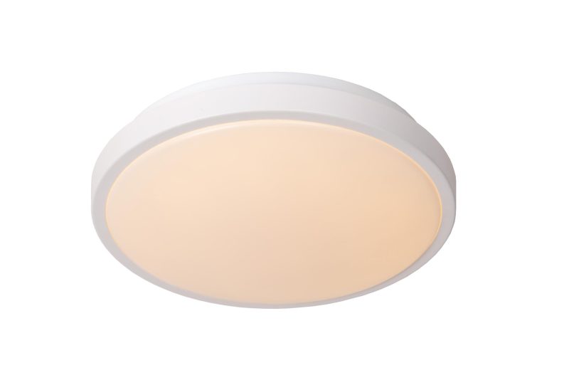 LUCIDE DASHER - Bathroom Ceiling Light - Ø 29.3 cm - LED - 1x12W 2700K - IP44 - White