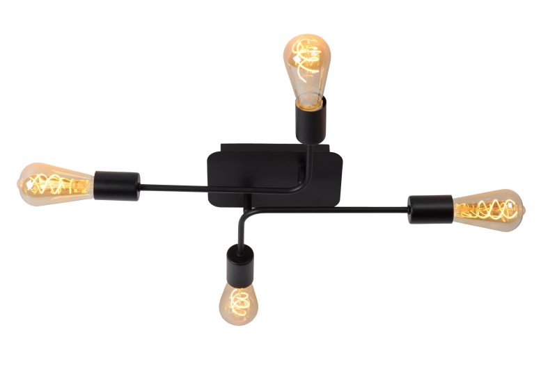LUCIDE LESTER - Plafoniera - 4xE27 - Nera
