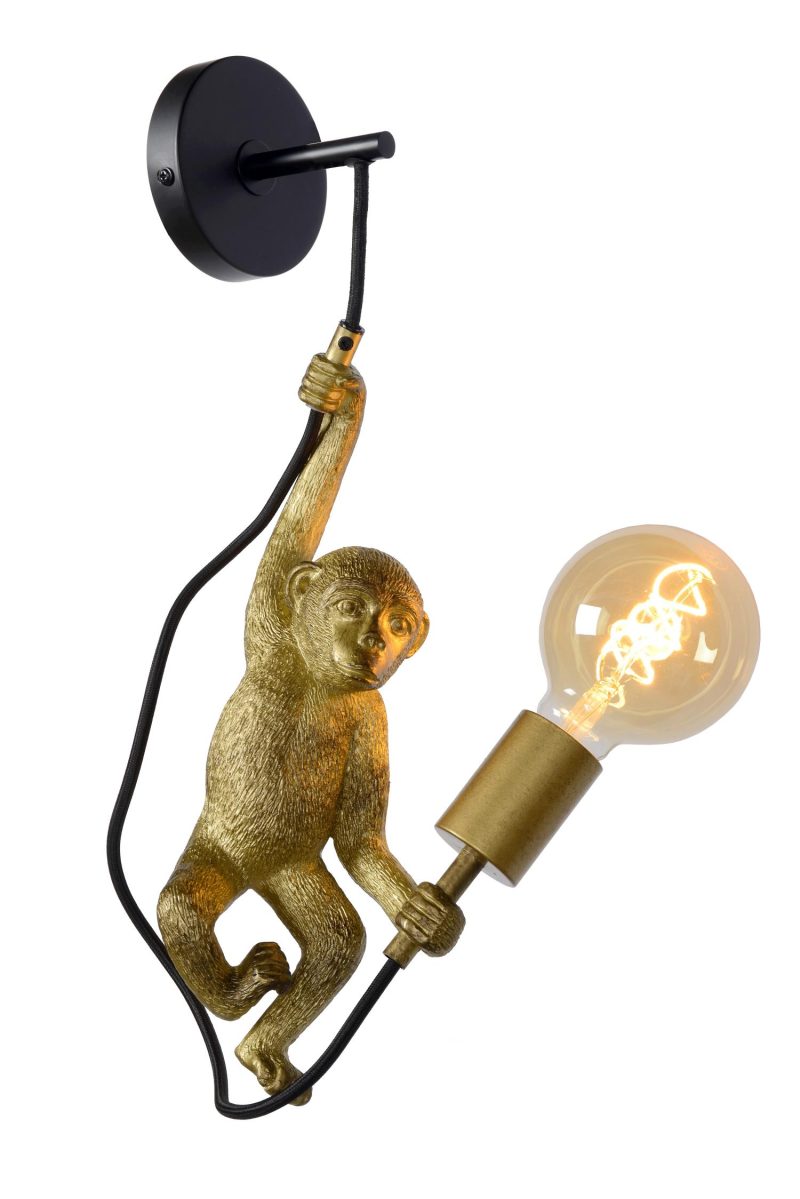 LUCIDE EXTRAVAGANZA CHIMP - Wandleuchte - 1xE27 - Schwarz