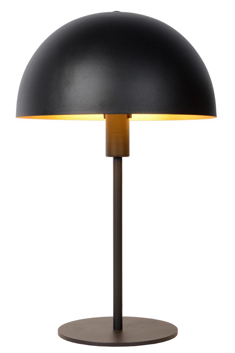 LUCIDE SIEMON - Lampe de Table - Ø 25 cm - 1xE14 - Noir