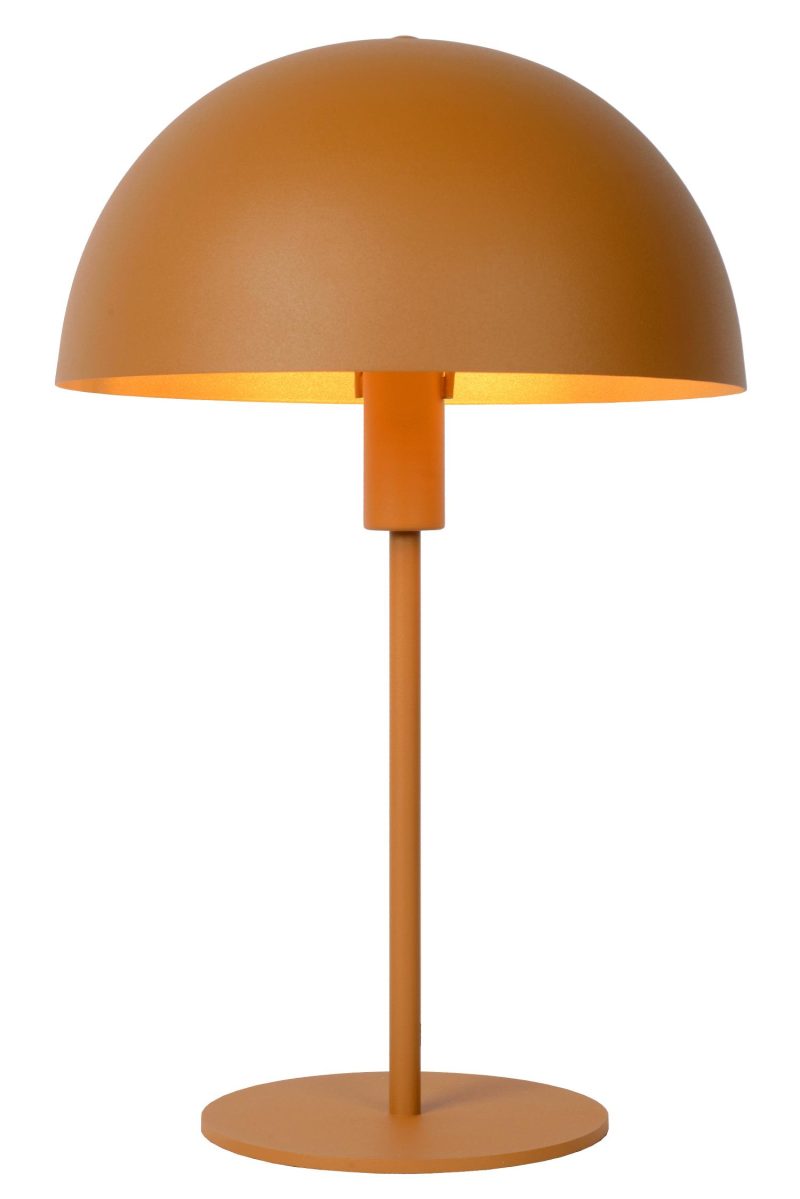 LUCIDE SIEMON - Lampe de Table - Ø 25 cm - 1xE14 - Jaune Ocre