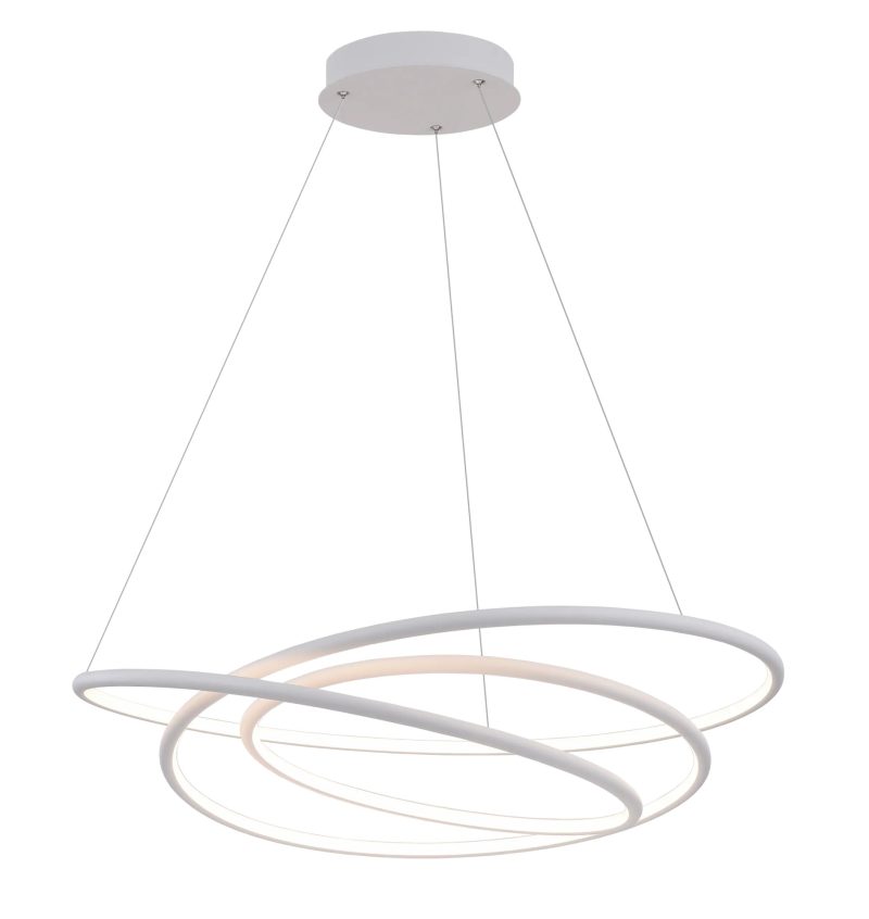 Fantasia Boa lampada a sospensione LED spirale bianca 88W dimmerabile