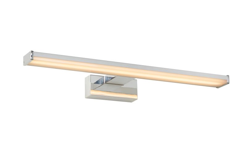 LUCIDE ONNO - Lampada Specchio Bagno - LED - 1x12W 3000K - IP44 - Cromo Opaco