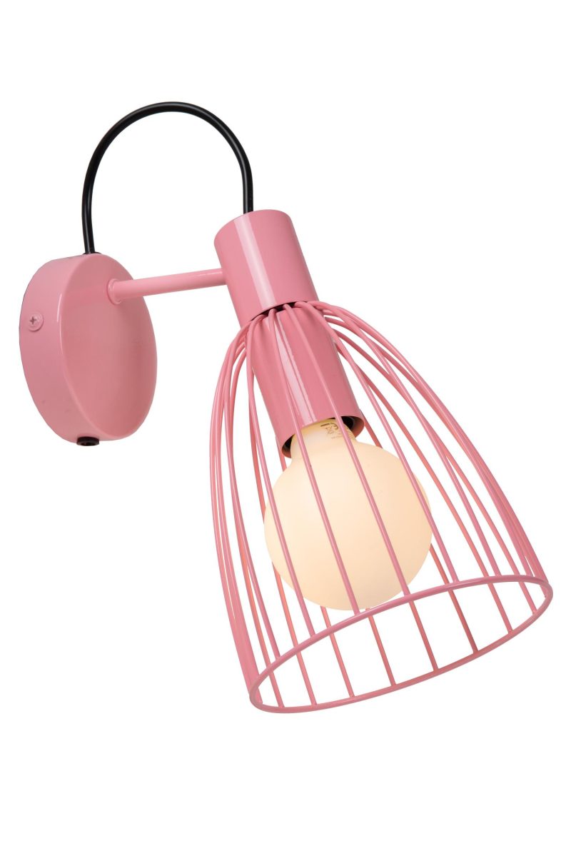 LUCIDE MACARONS - Wandlamp - 1xE27 - Roze