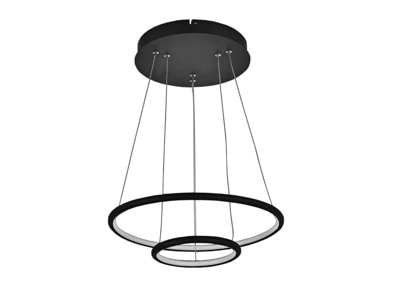 Fantasia Annu Pendelleuchte 2 Ringe schwarz LED 36W dimmbar Ø400mm
