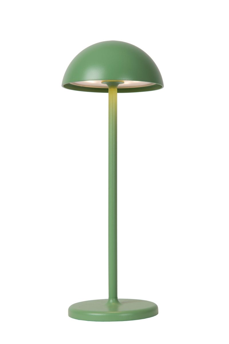 LUCIDE JOY - Lámpara de Mesa Recargable para Exterior - Batería/Accu - Ø 12 cm - LED Regulable