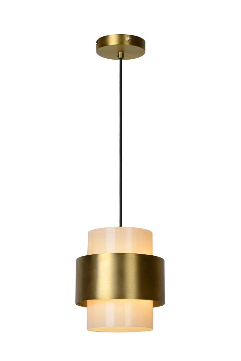 LUCIDE FIRMIN - Lampada a Sospensione - Ø 20 cm - 1xE27 - Oro Opaco / Ottone
