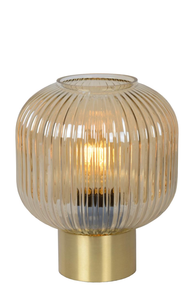 LUCIDE MALOTO - Lampe de Table - Ø 20 cm - 1xE27 - Ambre