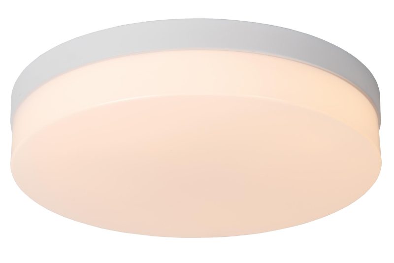 LUCIDE BISKIT - Deckenleuchte Badezimmer - Ø 34,5 cm - LED - 1x24W 2700K - IP44 - Weiß
