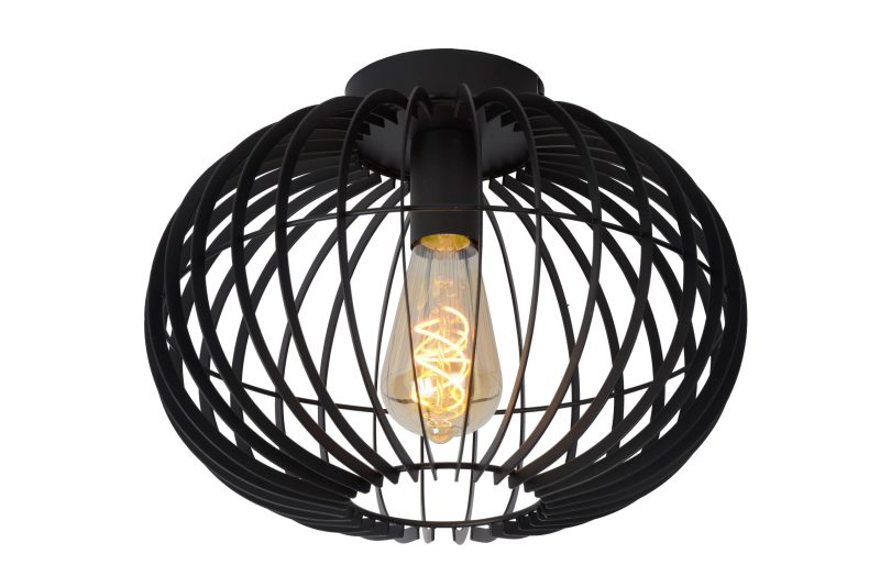 LUCIDE REDA - Lampada da Soffitto - Ø 32 cm - 1xE27 - Nera
