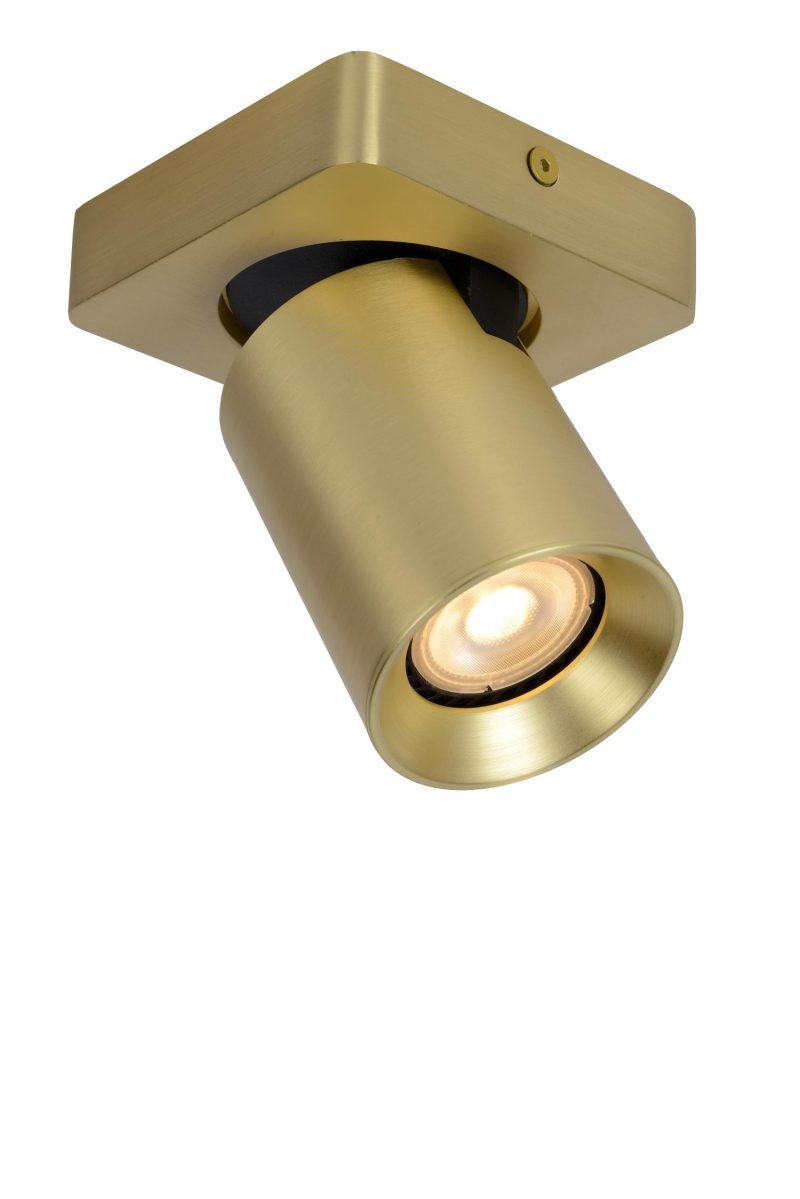 LUCIDE NIGEL - Faretto da Soffitto - LED Dim to Warm - GU10 - 1x5W 2200K/3000K - Oro Opaco / Ottone