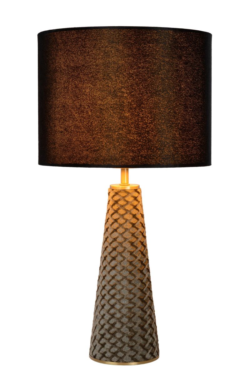 LUCIDE EXTRAVAGANZA VELVET - Table Lamp - Ø 25 cm - 1xE27 - Black