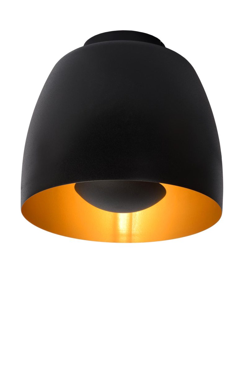 LUCIDE NOLAN - Ceiling Light - Ø 24 cm - 1xE27 - Black