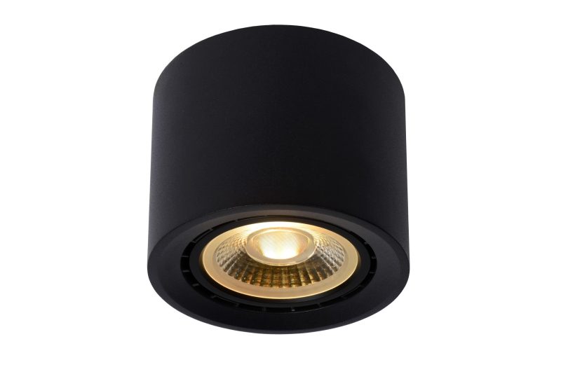 LUCIDE FEDLER - Faretto da Soffitto - Ø 12 cm - LED Dim to warm - GU10 (ES111) - 1x12W 2200K/3000K - Nero