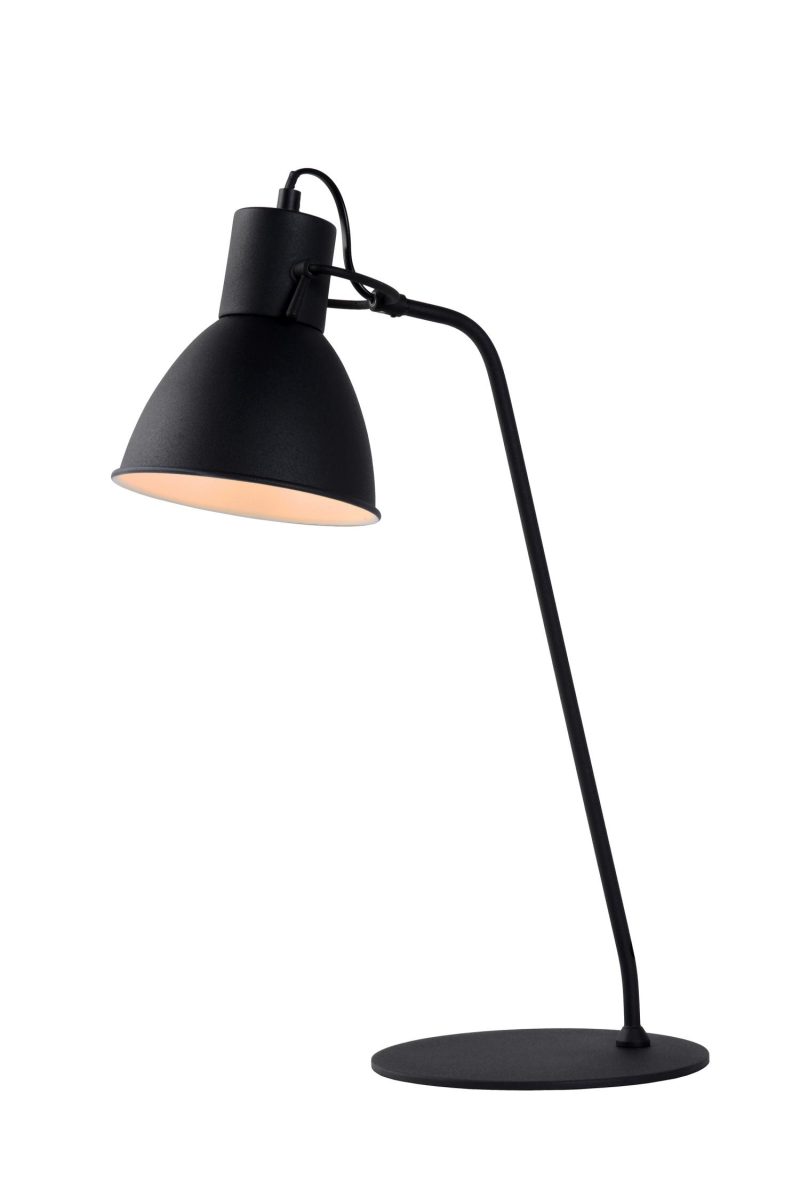 LUCIDE SHADI - Lampada da Scrivania - Ø 20 cm - 1xE14 - Nera