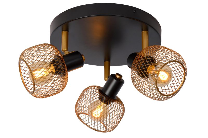 LUCIDE MAREN - Ceiling Spot - Ø 37 cm - 3xE14 - Matte Gold / Brass