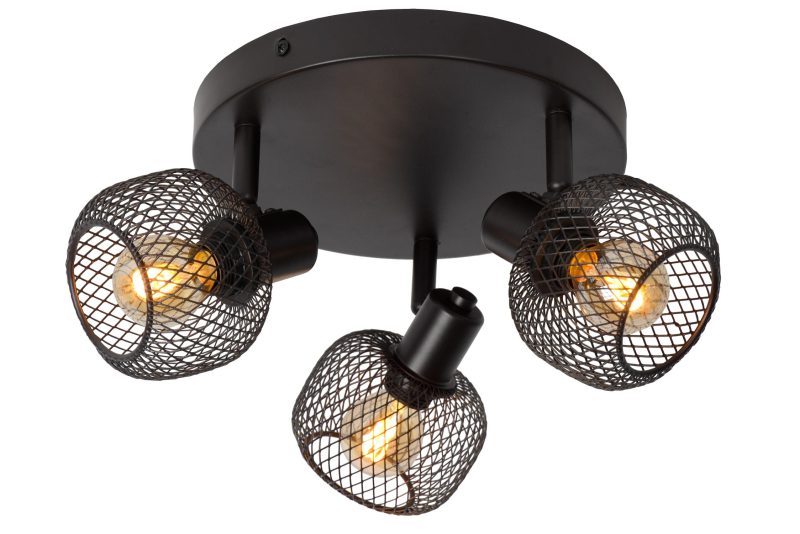LUCIDE MAREN - Faretto da Soffitto - Ø 37 cm - 3xE14 - Nero