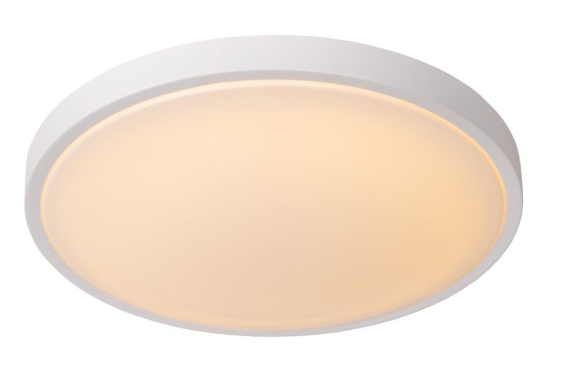 LUCIDE DASHER - Deckenleuchte Badezimmer - Ø 41 cm - LED - 1x24W 2700K - IP44 - Weiß