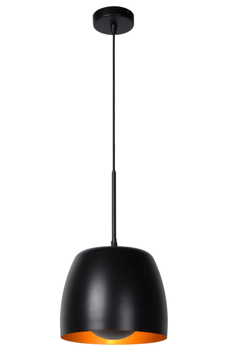 LUCIDE NOLAN - Lampada a Sospensione - Ø 24 cm - 1xE27 - Nera