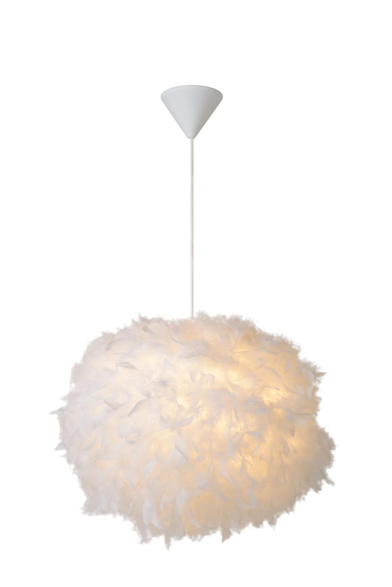 LUCIDE GOOSY SOFT - Hanglamp - Ø 50 cm - 1xE27 - Wit