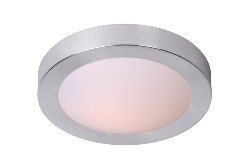 LUCIDE FRESH - Badezimmer Deckenleuchte - Ø 35 cm - 2xE27 - IP44 - Matt Chrom