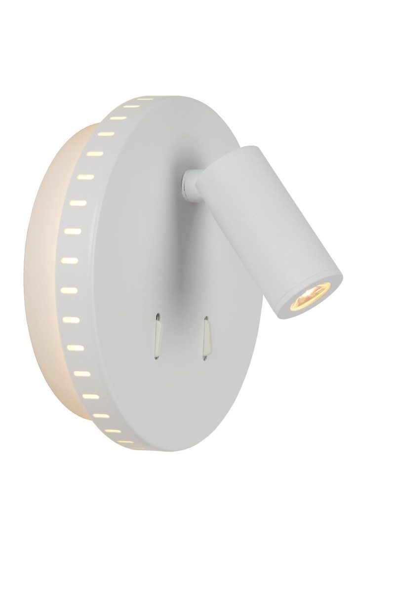 LUCIDE BENTJER - Bedlamp - Ø 14 cm - LED - 3000K - Wit