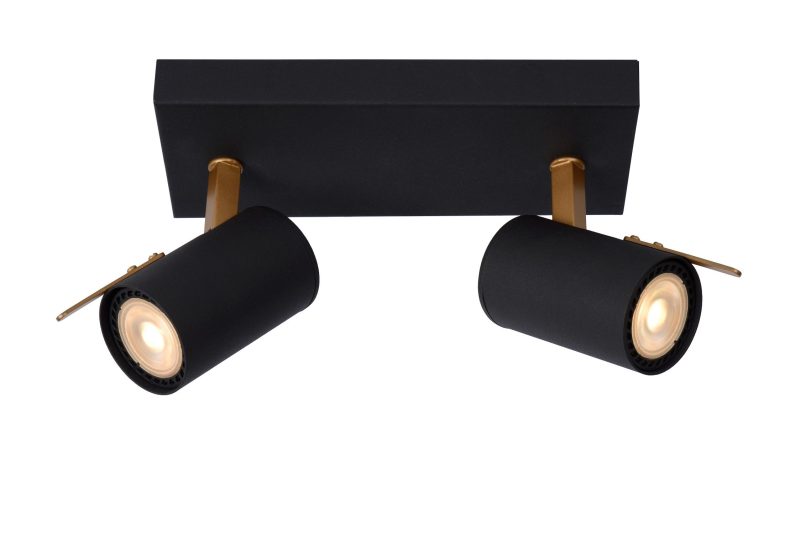 LUCIDE GRONY - Faretto da Soffitto - LED Dim to Warm - GU10 - 2x5W 2200K/3000K - Nero