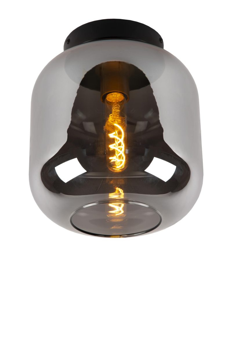 LUCIDE JOANET - Ceiling Light - Ø 25 cm - 1xE27 - Fumé
