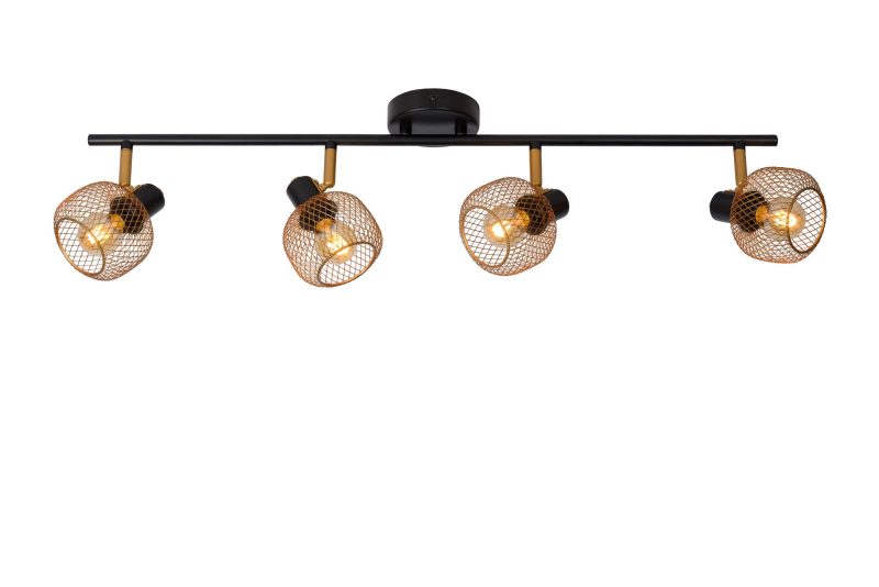 LUCIDE MAREN - Plafondspot - 4xE14 - Mat Goud / Messing