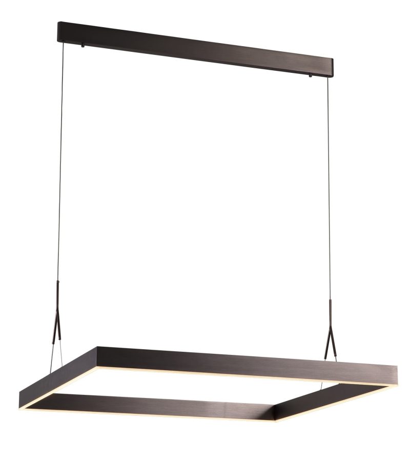 Fantasia Pure quadratische LED-Pendelleuchte 90x90cm schwarz