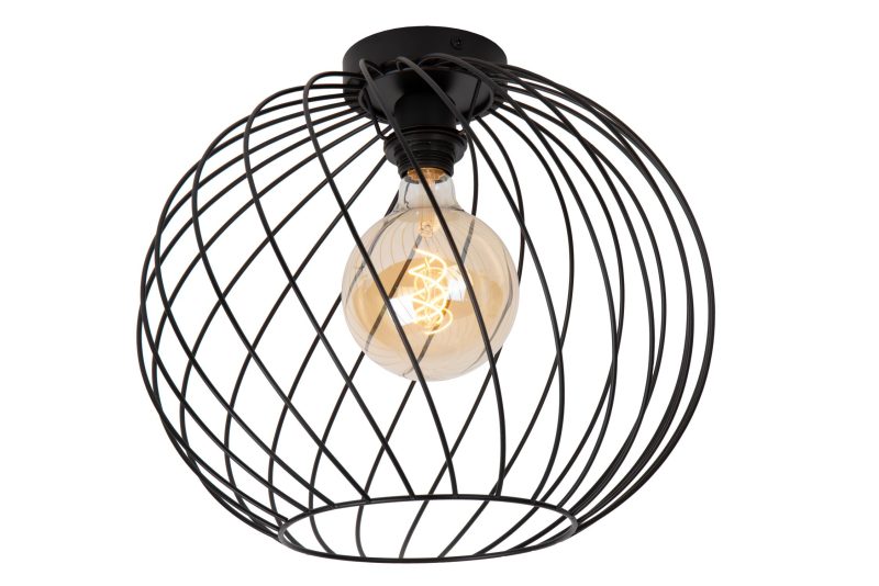 LUCIDE DANZA - Ceiling Light - Ø 40 cm - 1xE27 - Black