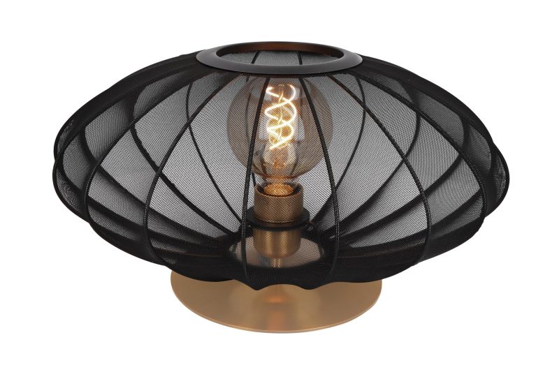 LUCIDE CORINA - Lampe de Table - Ø 40 cm - 1xE27 - Noir