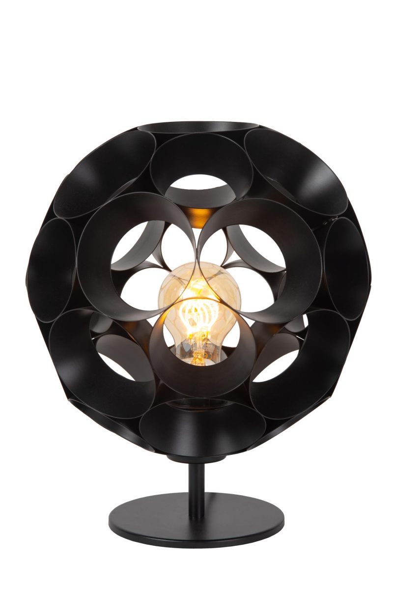 LUCIDE HANNELORE - Lampe de Table - Ø 25 cm - 1xE27 - Noir
