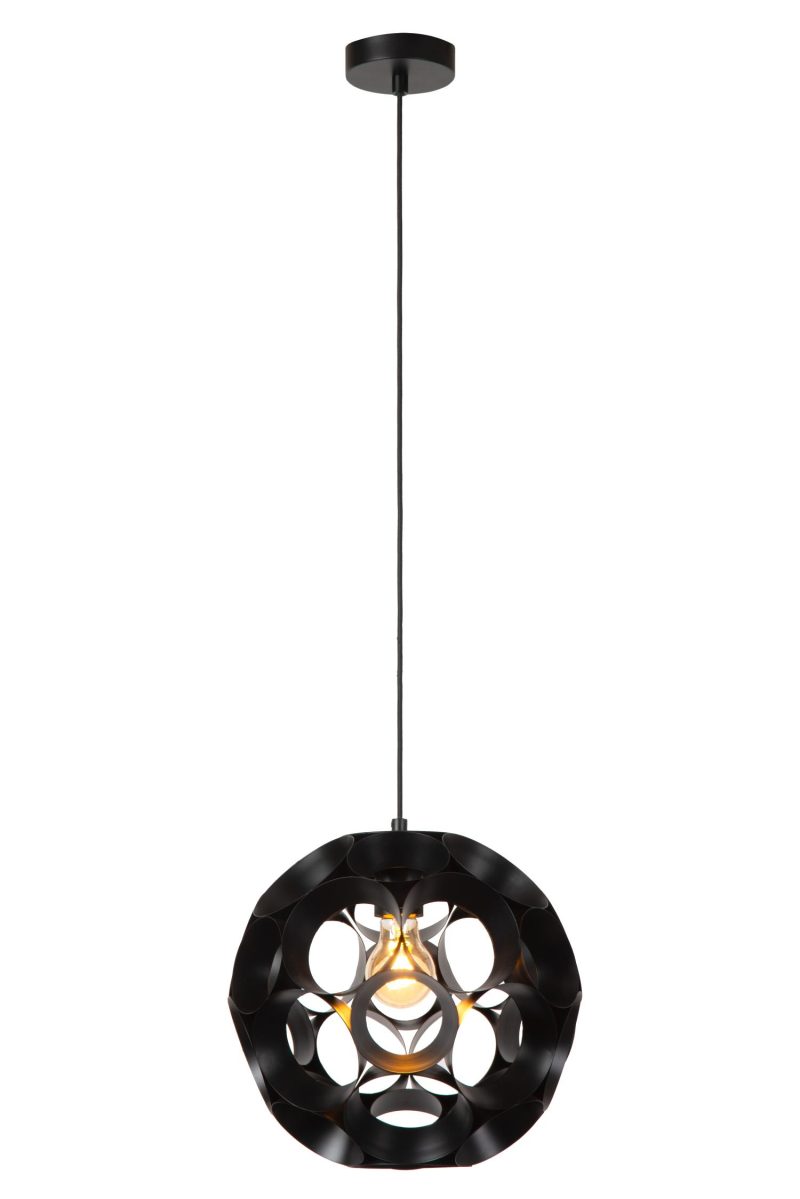 LUCIDE HANNELORE - Lampada a Sospensione - Ø 30 cm - 1xE27 - Nera