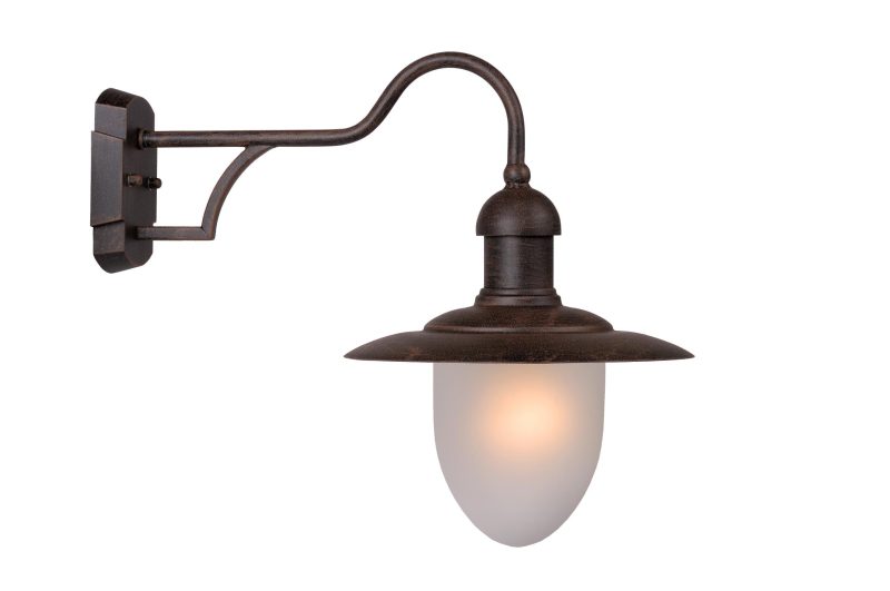 LUCIDE ARUBA - Applique da Esterno - 1xE27 - Marrone Ruggine