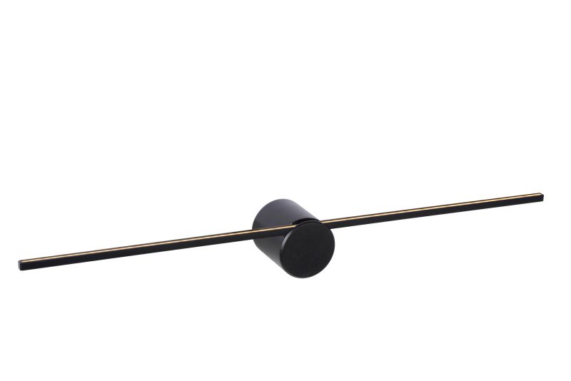 LUCIDE MIZAR - Applique da Bagno - LED - 1x6W 2700K - IP44 - Nero
