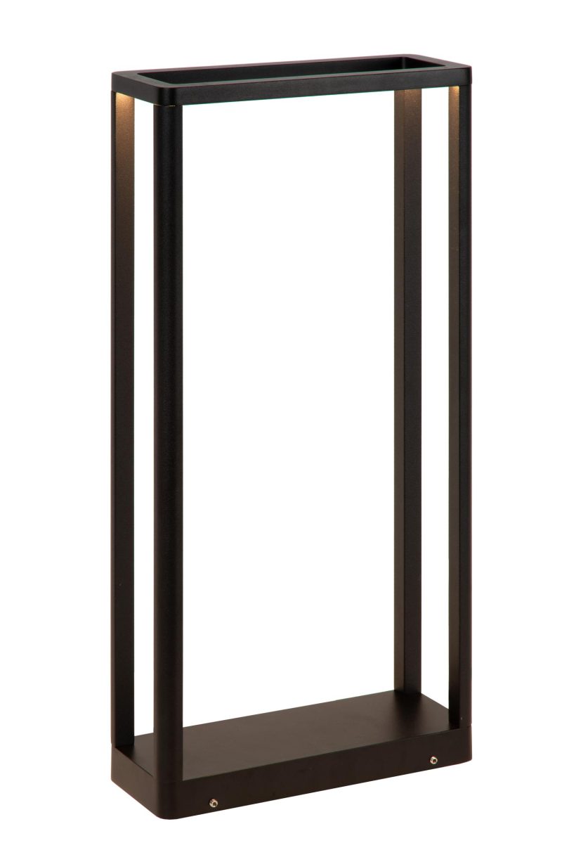 LUCIDE NARVIK - Sokkellamp Buiten - LED - 1x9,2W 3000K - IP65 - Zwart