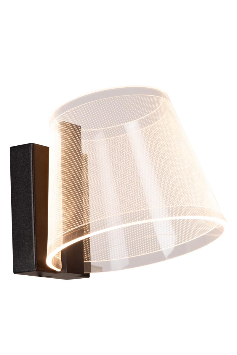 LUCIDE KORGIS - Wandlampe Badezimmer - LED - 1x10W 3000K - IP44 - Transparent