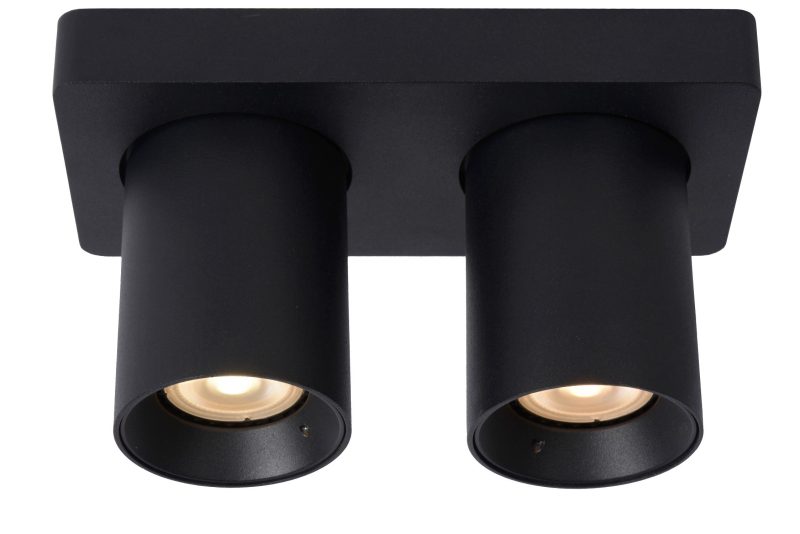 LUCIDE NIGEL - Deckenstrahler - LED Dim to Warm - GU10 - 2x5W 2200K/3000K - Schwarz