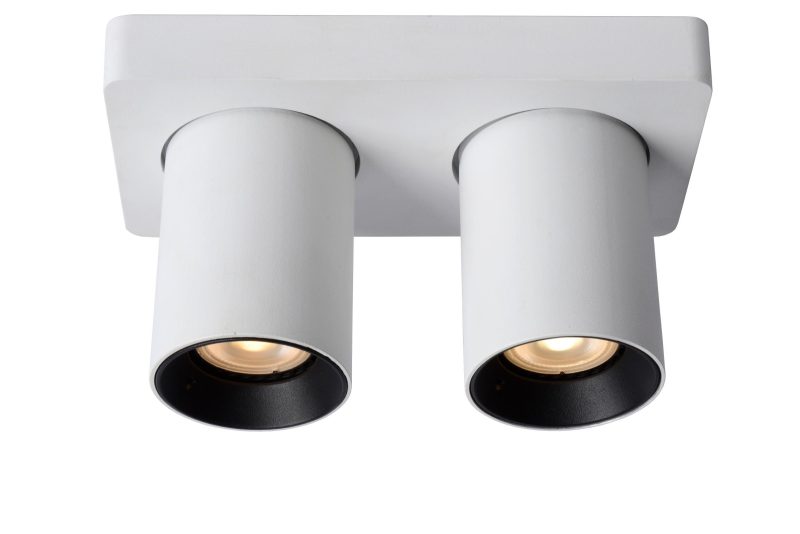 LUCIDE NIGEL - Deckenstrahler - LED Dim to warm - GU10 - 2x5W 2200K/3000K - Weiß