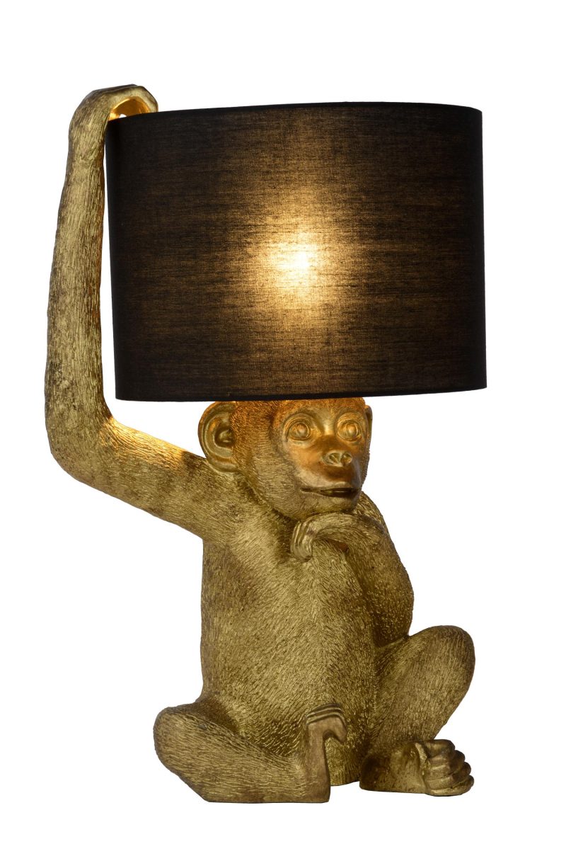 LUCIDE EXTRAVAGANZA CHIMP - Table Lamp - Ø 30 cm - 1xE14 - Black