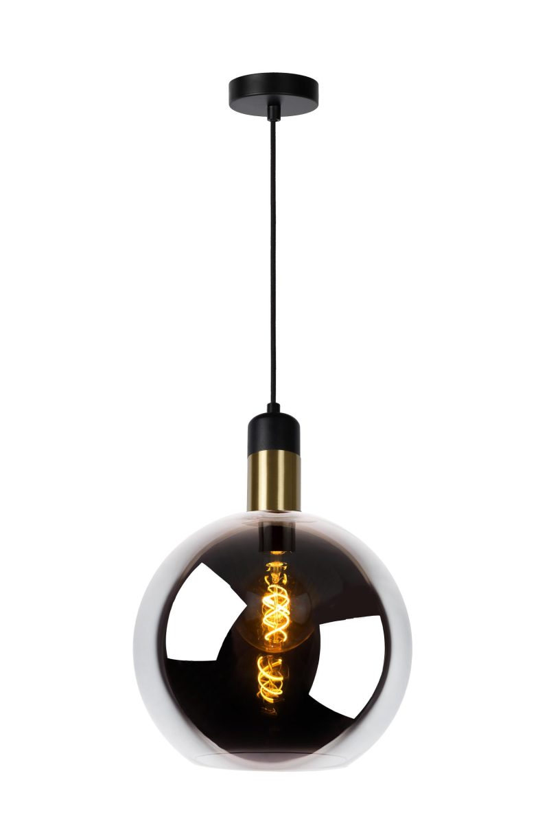 LUCIDE JULIUS - Lampada a Sospensione - Ø 28 cm - 1xE27 - Fumé