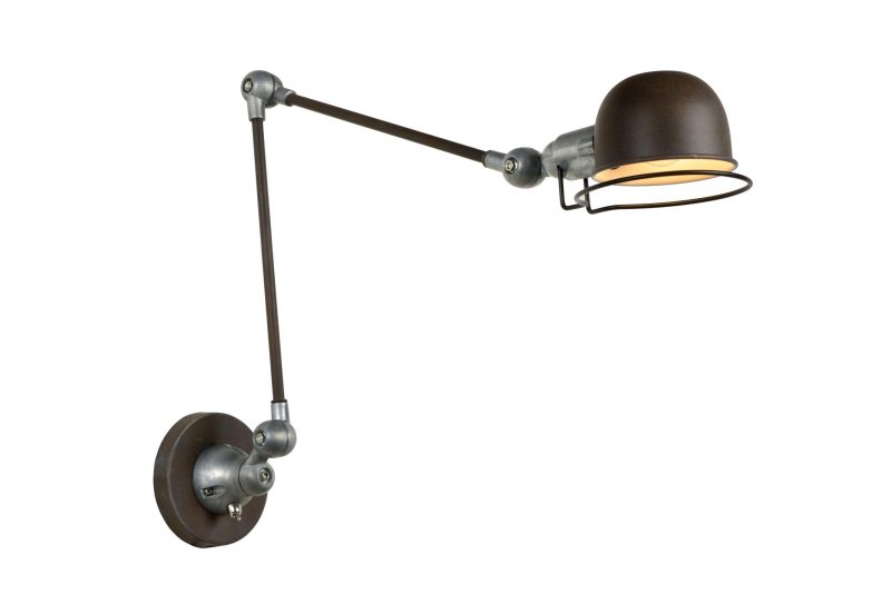 LUCIDE HONORE - Wall Lamp - 1xE14 - Rust Brown