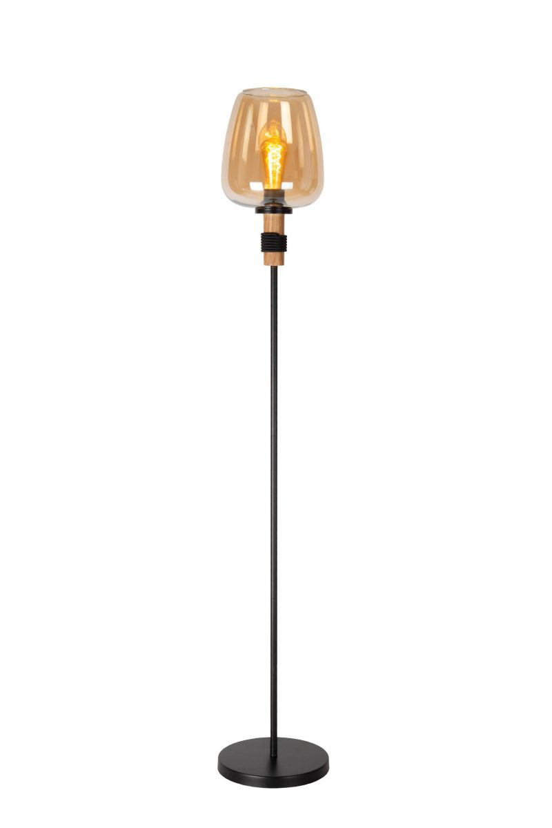 LUCIDE ILONA - Stehlampe - Ø 34 cm - 1xE27 - Bernstein
